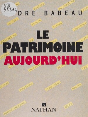 cover image of Le Patrimoine aujourd'hui